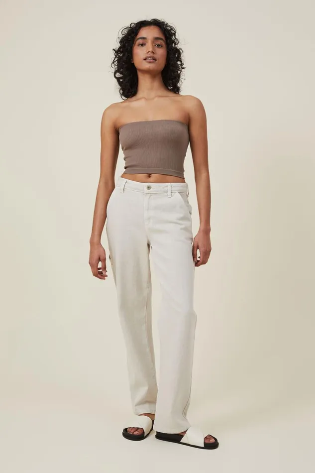 Women Tops Cotton On Seamless Ellie Tube Top Rich Taupe