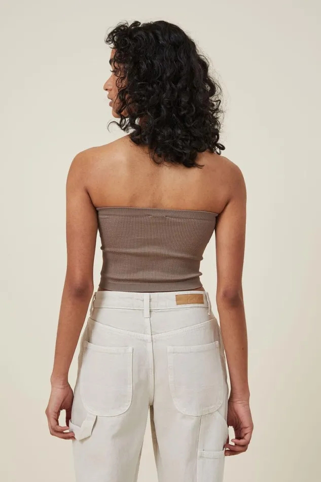 Women Tops Cotton On Seamless Ellie Tube Top Rich Taupe