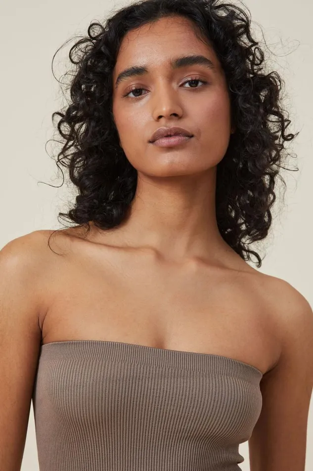 Women Tops Cotton On Seamless Ellie Tube Top Rich Taupe