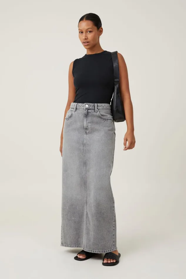 Women Tops Cotton On The One Basic High Neck Tank Black