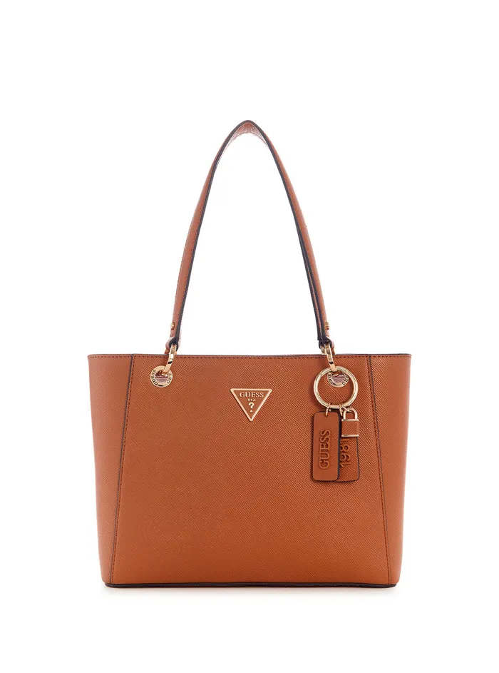 Women Tote Bags GUESS Cognac Noelle Small Noel Tote Bag