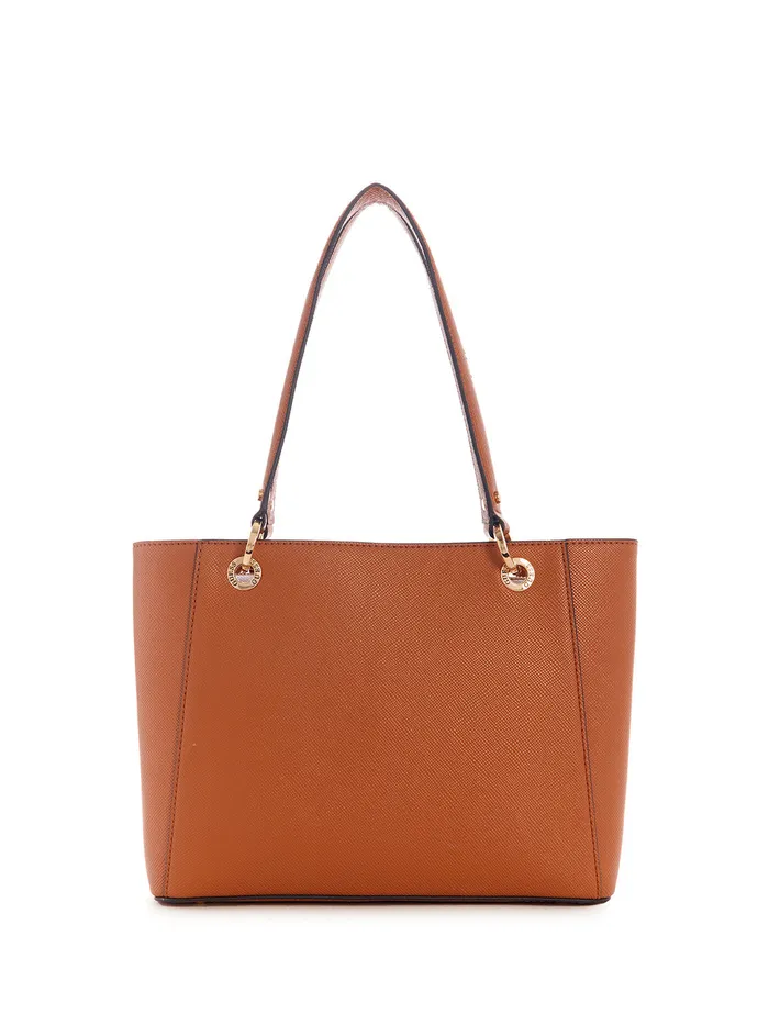 Women Tote Bags GUESS Cognac Noelle Small Noel Tote Bag