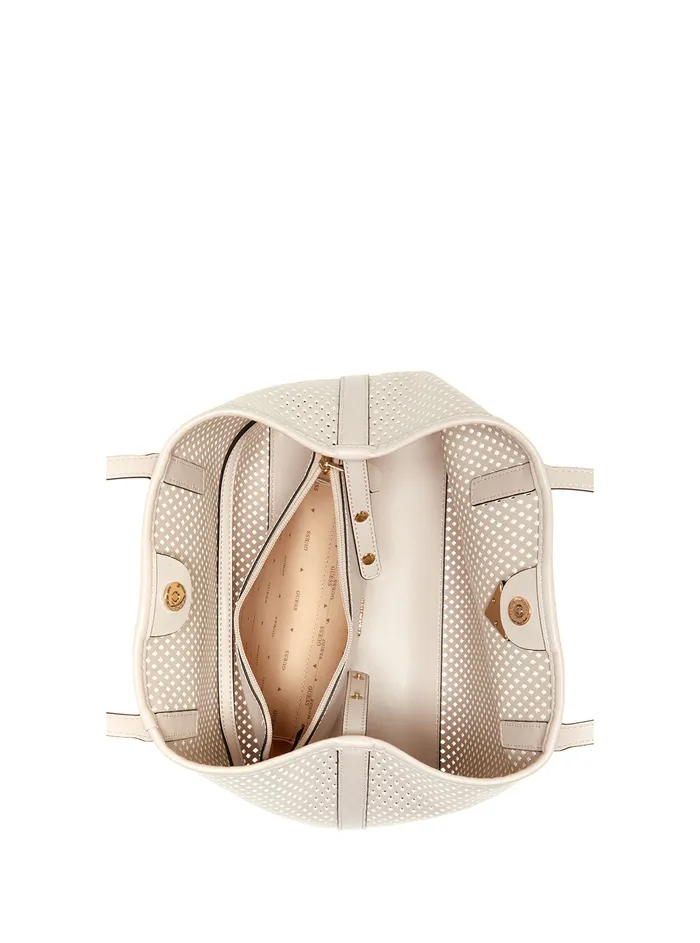 Women Tote Bags GUESS Stone Woven Vikky Tote Bag