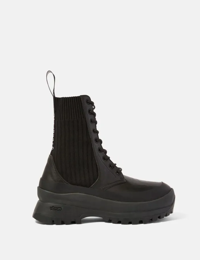 Women Trace LaceUp Biker Boots Black Stella McCartney Boots