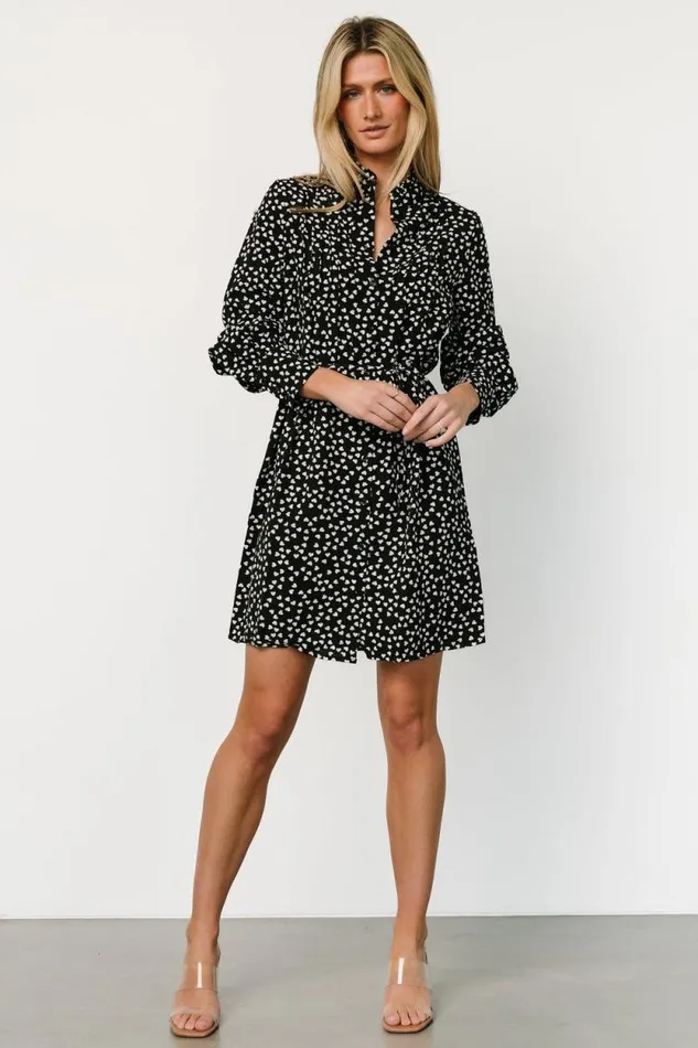 Women Trinity Short Dress Black Print Baltic Born Short Dresses