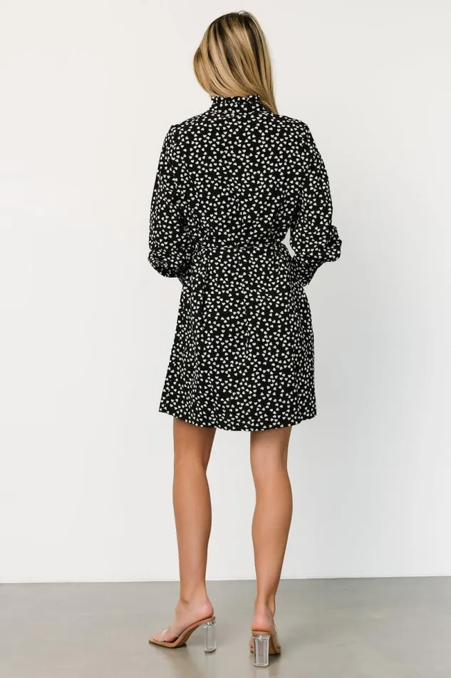 Women Trinity Short Dress Black Print Baltic Born Short Dresses Women Trinity Short Dress Black Print Baltic Born Short Dresses