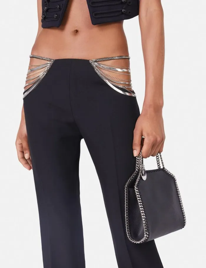 Women Ultra Low Rise Chain Trousers Black Stella McCartney Tailoring