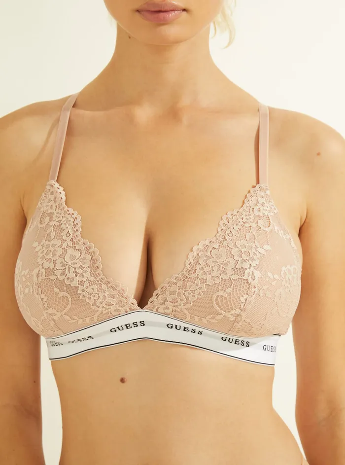 Women Underwear GUESS Beige Belle Lace Triangle Bralette Women Underwear GUESS Beige Belle Lace Triangle Bralette