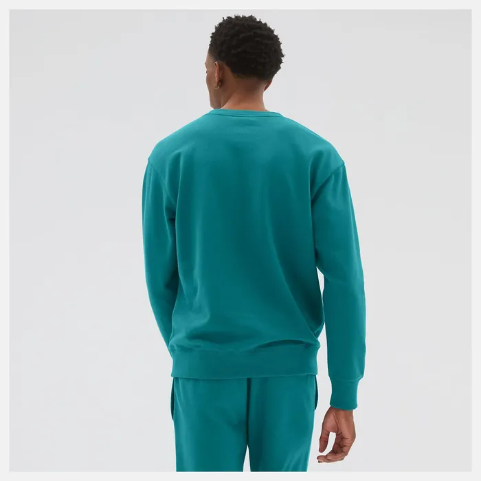 Women Unissentials French Terry Crewneck Sweatshirt Vintage Teal New Balance Hoodies and Sweatshirts
