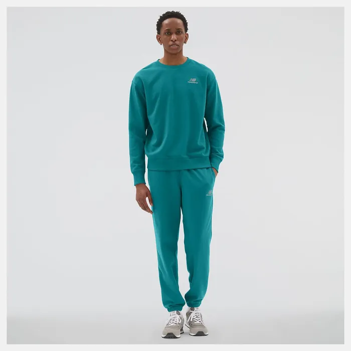 Women Unissentials French Terry Crewneck Sweatshirt Vintage Teal New Balance Hoodies and Sweatshirts