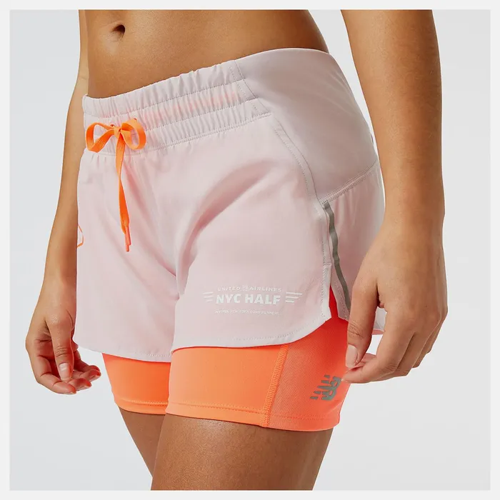 Women United Airlines NYC Half Printed Impact Run 2in1 Short Stone Pink New Balance Shorts Women United Airlines NYC Half Printed Impact Run 2in1 Short Stone Pink New Balance Shorts