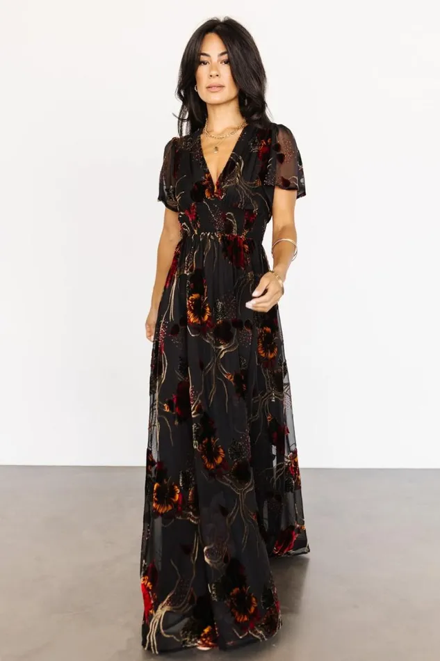 Women Valen Maxi Dress Black Multi Baltic Born The Guest Edit