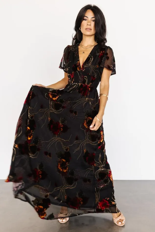 Women Valen Maxi Dress Black Multi Baltic Born The Guest Edit Women Valen Maxi Dress Black Multi Baltic Born The Guest Edit