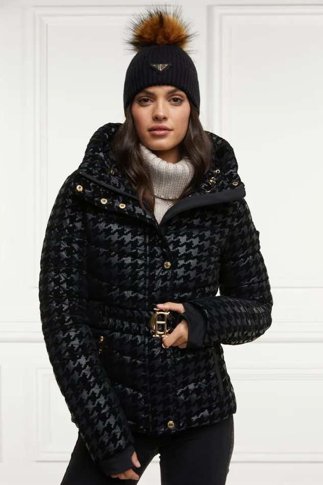Women Vermont Puffer Jacket Mono Houndstooth Holland Cooper Jackets