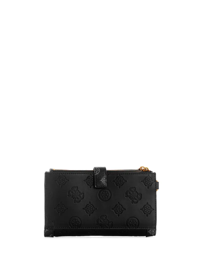 Women Wallets GUESS Black Logo Abey Zip Organiser