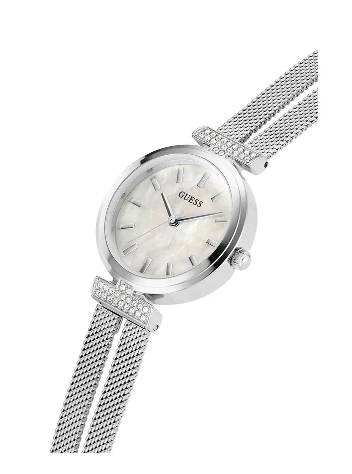 Women Watches GUESS Silver Array Crystal Mesh Watch Women Watches GUESS Silver Array Crystal Mesh Watch