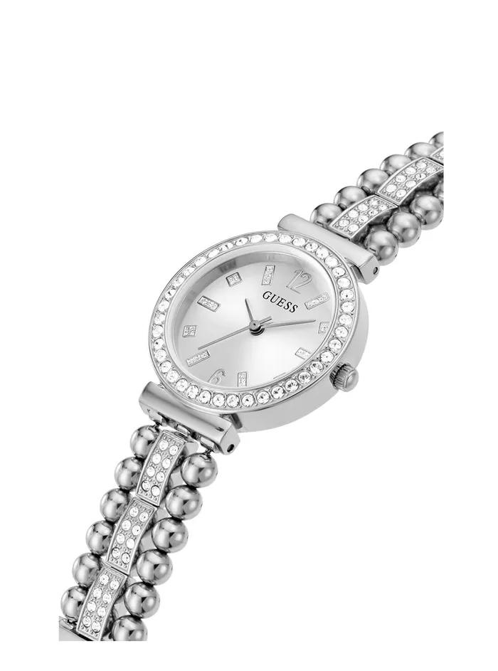 Women Watches GUESS Silver Beaded Glitz Gala Watch Women Watches GUESS Silver Beaded Glitz Gala Watch