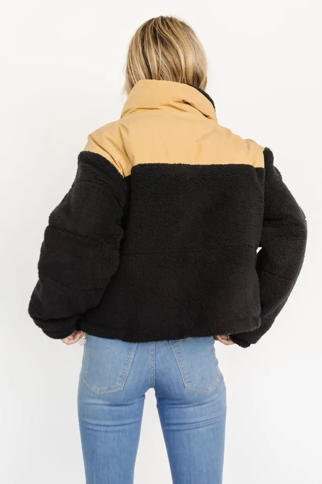 Women Weekender Sherpa Puffer Jacket Khaki Black Baltic Born Outerwear Women Weekender Sherpa Puffer Jacket Khaki Black Baltic Born Outerwear