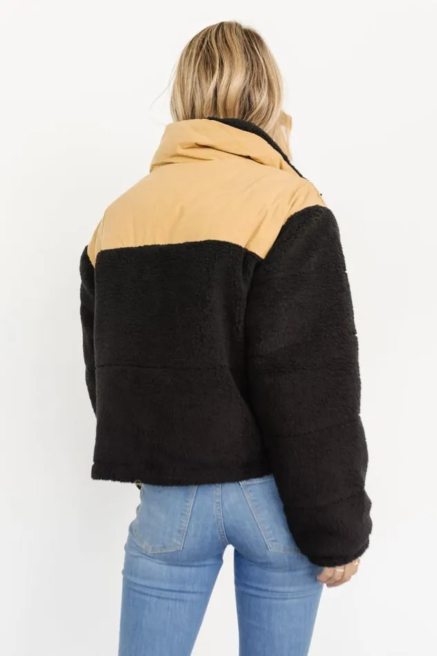 Women Weekender Sherpa Puffer Jacket Khaki Black Baltic Born Outerwear Women Weekender Sherpa Puffer Jacket Khaki Black Baltic Born Outerwear