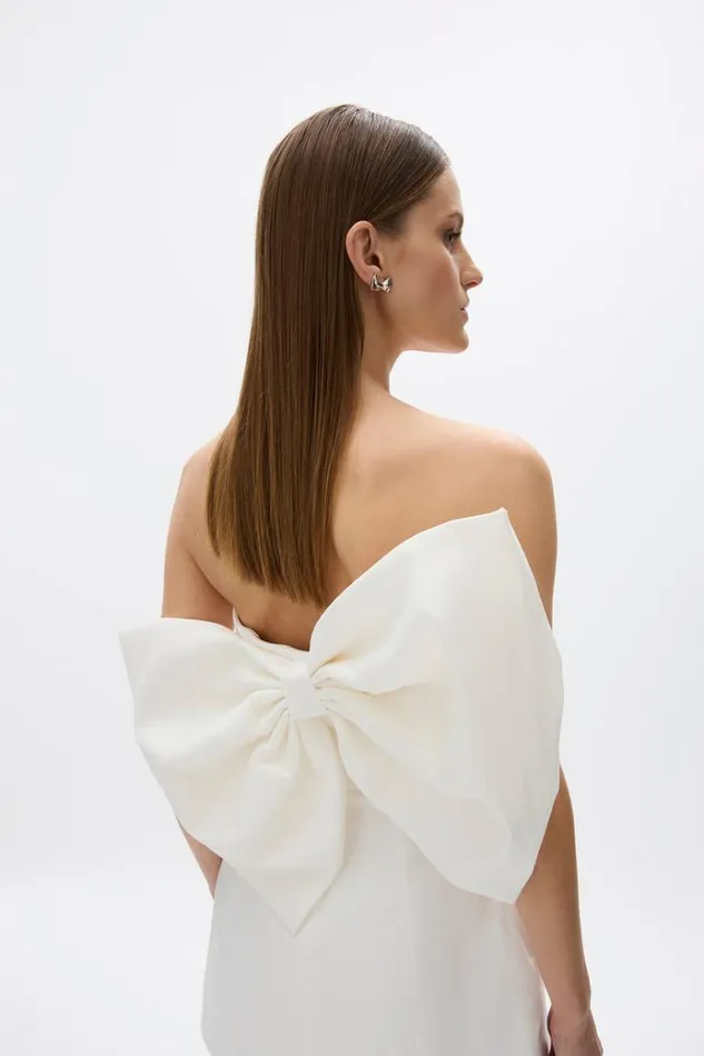 Women White Dresses Rachel Gilbert BIRDIE MINI Women White Dresses Rachel Gilbert BIRDIE MINI
