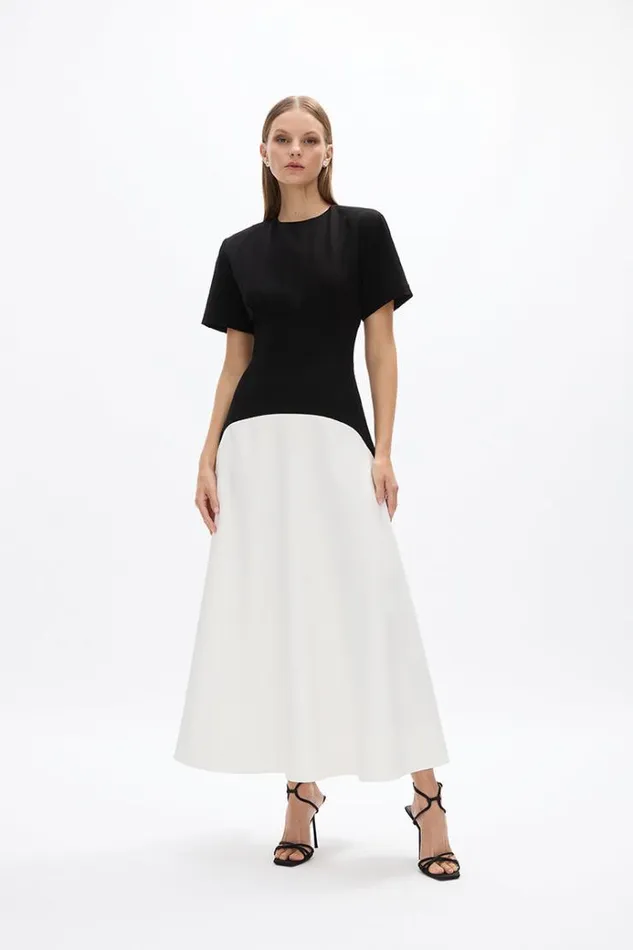 Women White Dresses Rachel Gilbert Dover Dress BlackWhite