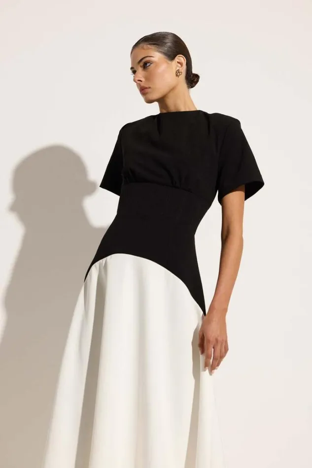 Women White Dresses Rachel Gilbert Dover Dress BlackWhite Women White Dresses Rachel Gilbert Dover Dress BlackWhite