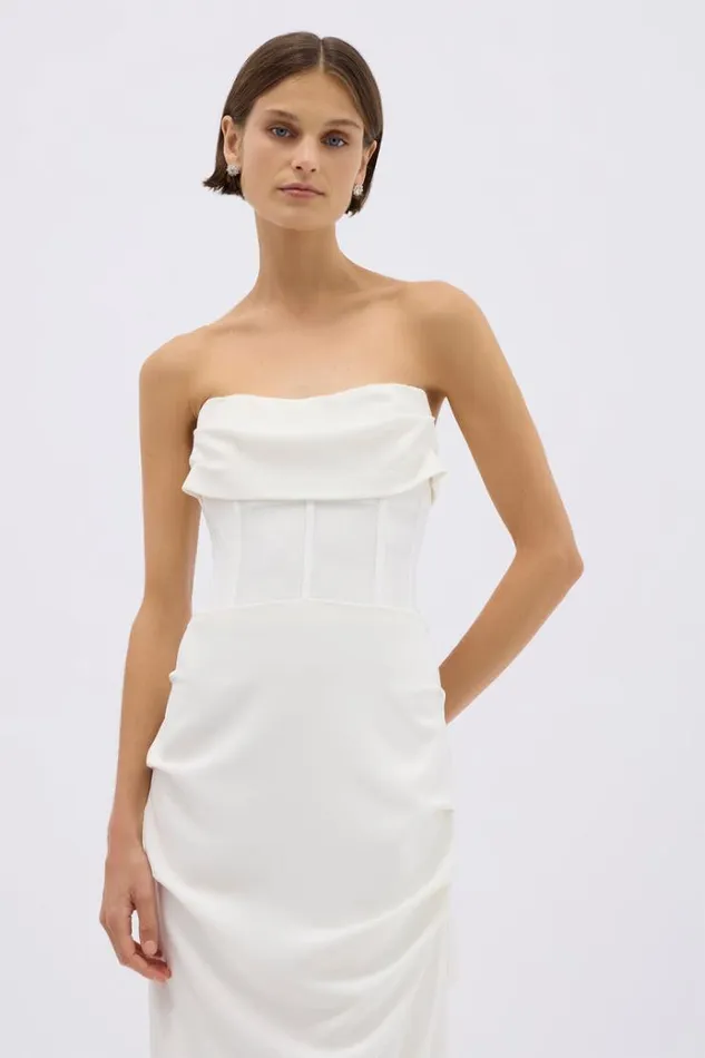 Women White Dresses Rachel Gilbert KYLO GOWN Women White Dresses Rachel Gilbert KYLO GOWN