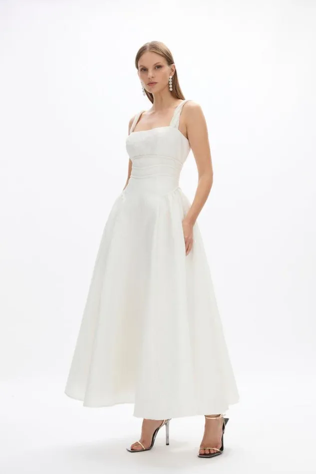 Women White Dresses Rachel Gilbert Sophia Strap Dress Ivory Women White Dresses Rachel Gilbert Sophia Strap Dress Ivory