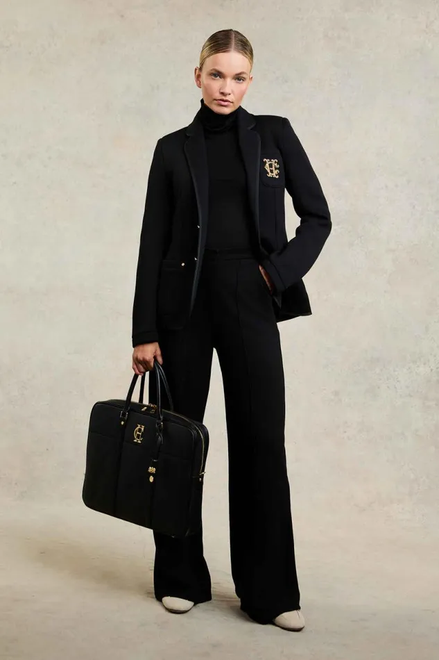 Women Wide Leg Pant Black Black Holland Cooper Trousers