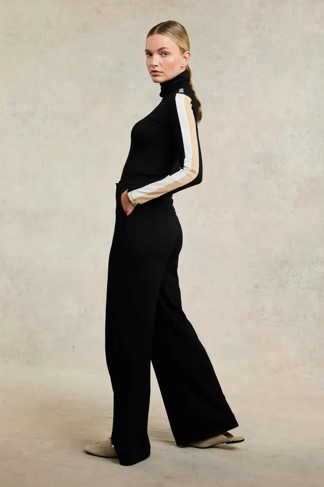 Women Wide Leg Pant Black Black Holland Cooper Trousers