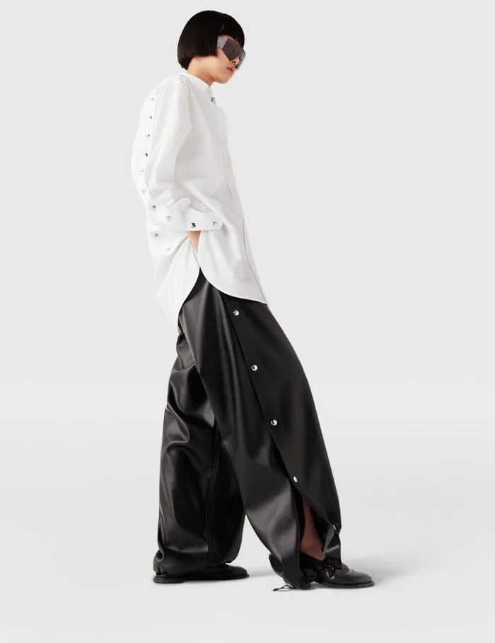 Women WideLeg PopperStudded Joggers Black Stella McCartney Pants And Shorts Women WideLeg PopperStudded Joggers Black Stella McCartney Pants And Shorts
