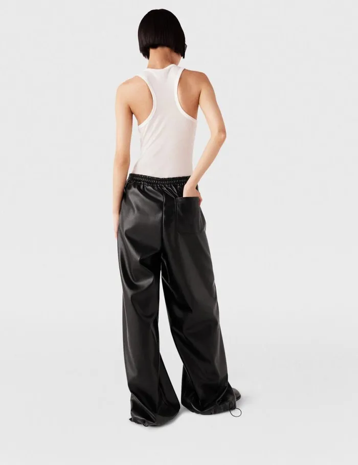 Women WideLeg PopperStudded Joggers Black Stella McCartney Pants And Shorts Women WideLeg PopperStudded Joggers Black Stella McCartney Pants And Shorts