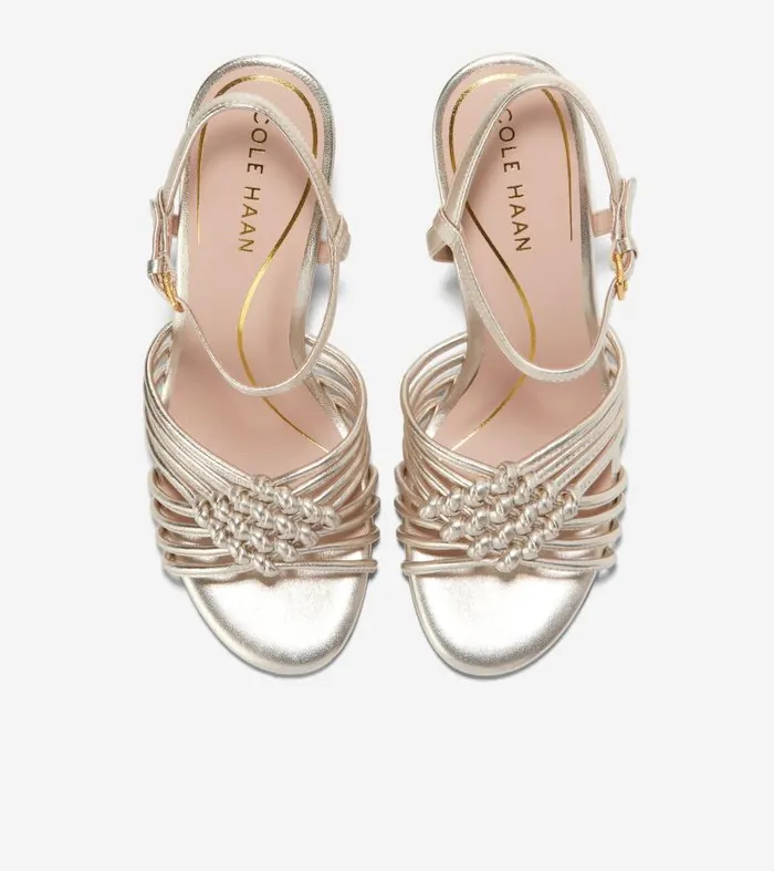 Women Women039s JITNEY KNOT WEDGE Gold Cole Haan Sandals Women Women039s JITNEY KNOT WEDGE Gold Cole Haan Sandals