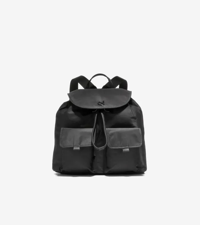 Women Women039s Nylon Flap Backpack Black Cole Haan Bags and Backpacks