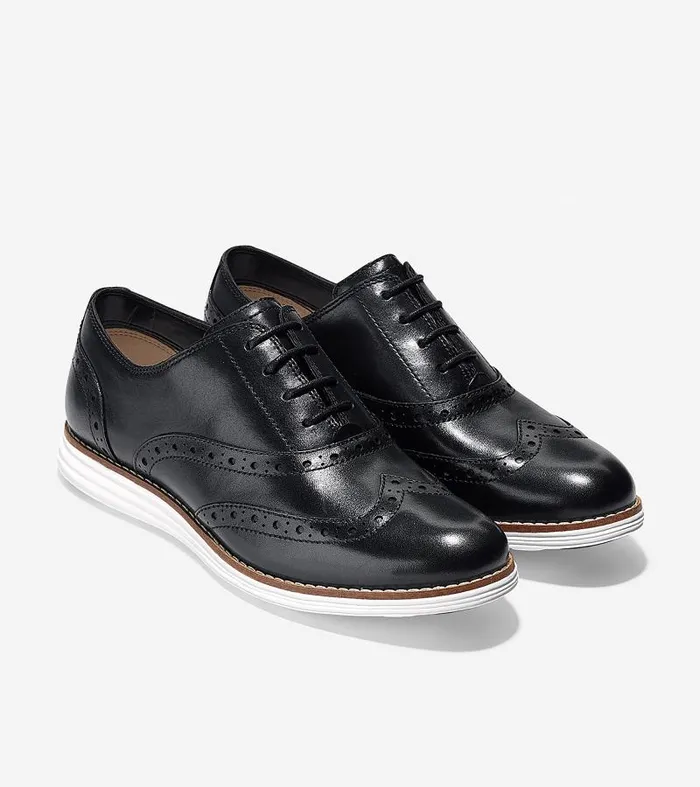 Women Women039s riginalGrand Wingtip Oxford Black Cole Haan Oxfords