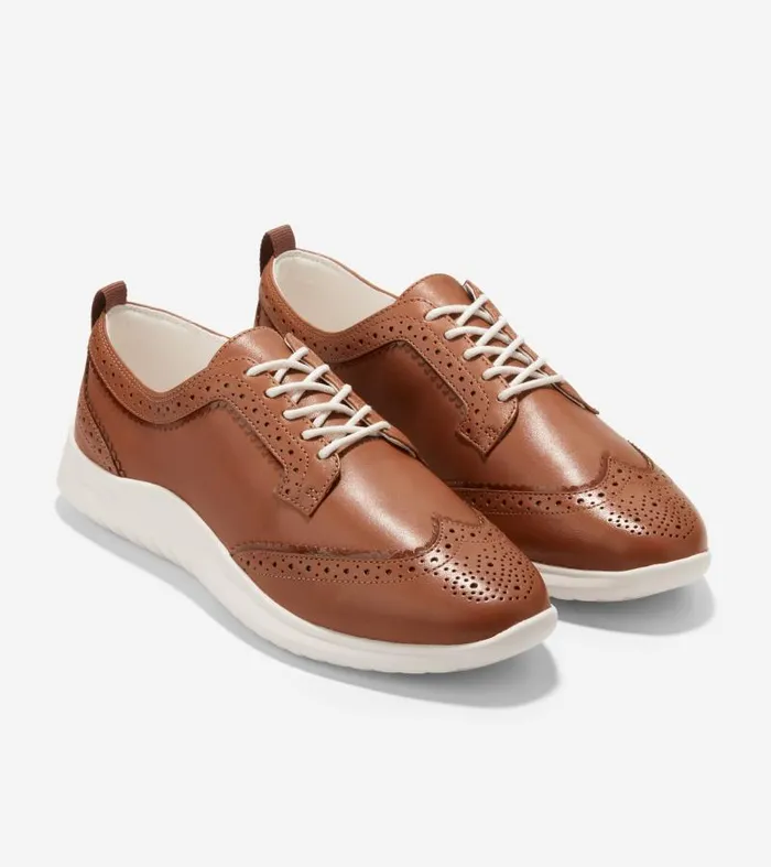 Women Women039s ZERGRAND Meritt Wingtip Oxfords Brown Cole Haan Oxfords