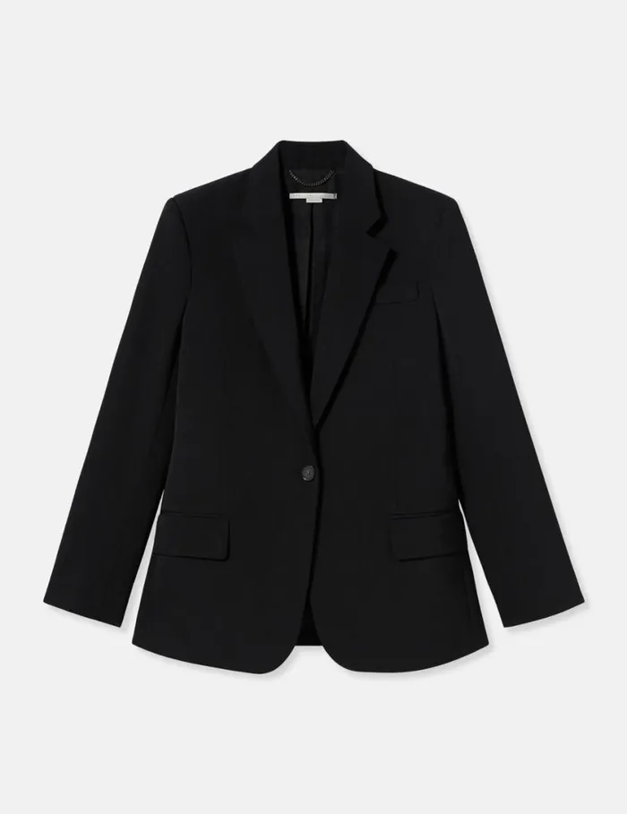 Women Wool Flannel Slim Fit Boyfriend Blazer Purple Stella McCartney Coats And Jackets