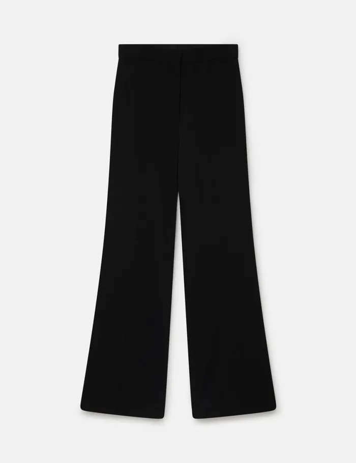 Women Wool Flannel Tailored Trousers Black Stella McCartney Tailoring