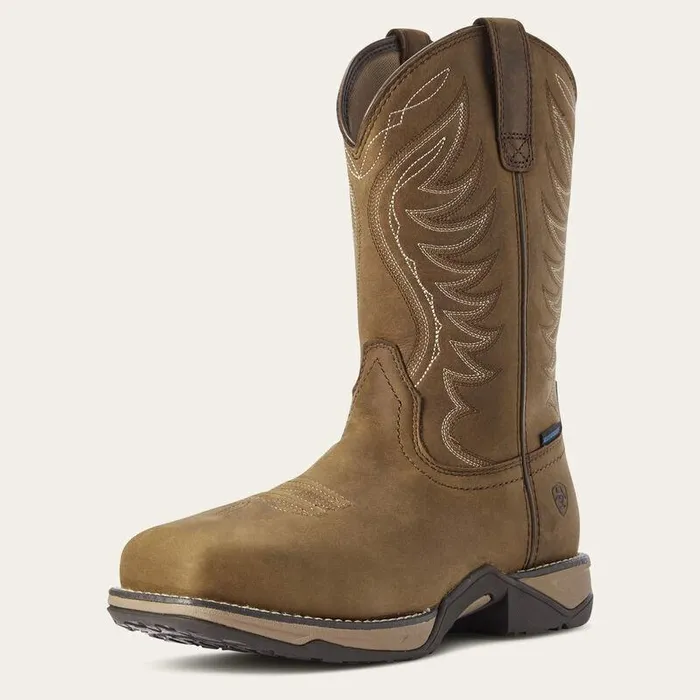 Women Work Boots and Shoes Ariat Anthem Waterproof Composite Toe Work Boot Distressed Brown
