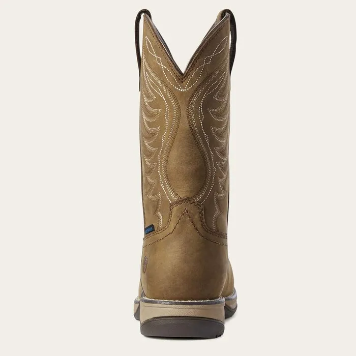 Women Work Boots and Shoes Ariat Anthem Waterproof Composite Toe Work Boot Distressed Brown