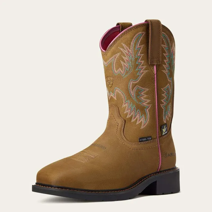 Women Work Boots and Shoes Ariat Krista MetGuard Steel Toe Work Boot Dark Brown
