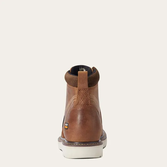 Women Work Boots and Shoes Ariat Rebar Wedge Moc Toe Waterproof Composite Toe Work Boot Aged Honey