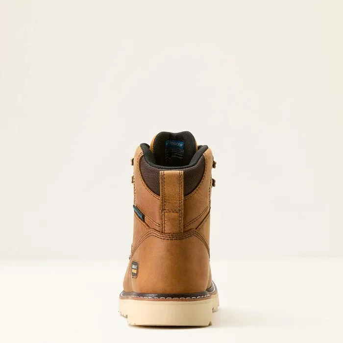 Women Work Boots and Shoes Ariat Rebar Wedge Moc Toe Waterproof Work Boot Antique Brown