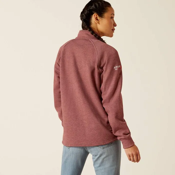 Women Workwear Ariat FR Primo Fleece 20 14 Zip Sweater Rose Taupe Women Workwear Ariat FR Primo Fleece 20 14 Zip Sweater Rose Taupe