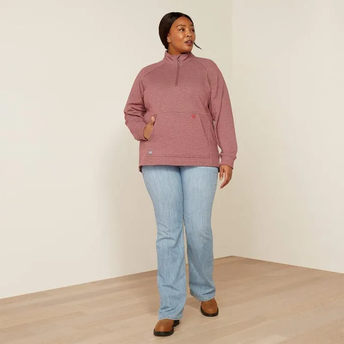 Women Workwear Ariat FR Primo Fleece 20 14 Zip Sweater Rose Taupe Women Workwear Ariat FR Primo Fleece 20 14 Zip Sweater Rose Taupe
