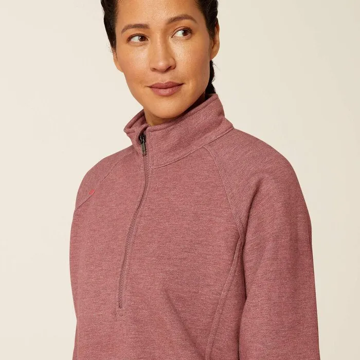Women Workwear Ariat FR Primo Fleece 20 14 Zip Sweater Rose Taupe Women Workwear Ariat FR Primo Fleece 20 14 Zip Sweater Rose Taupe