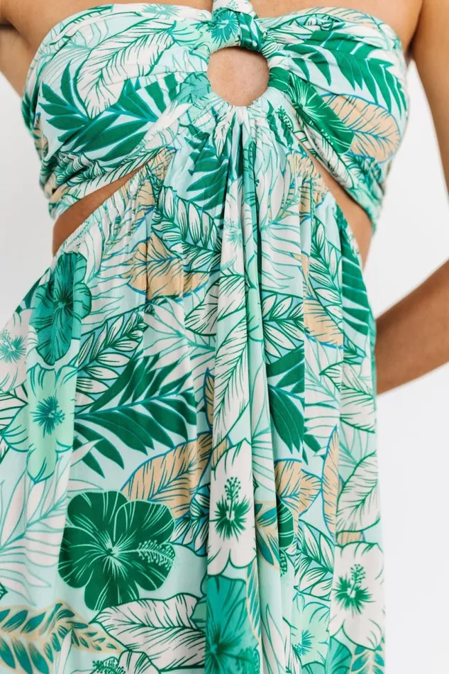 Women Wylde Cut Out Maxi Dress Green Multi Baltic Born Maxi Dresses