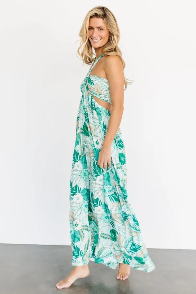 Women Wylde Cut Out Maxi Dress Green Multi Baltic Born Maxi Dresses