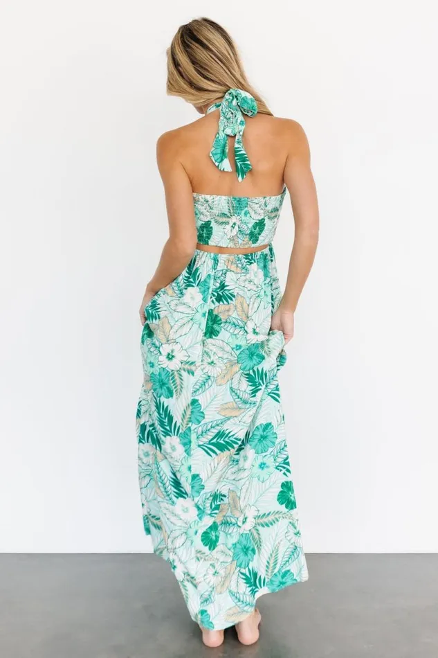 Women Wylde Cut Out Maxi Dress Green Multi Baltic Born Maxi Dresses