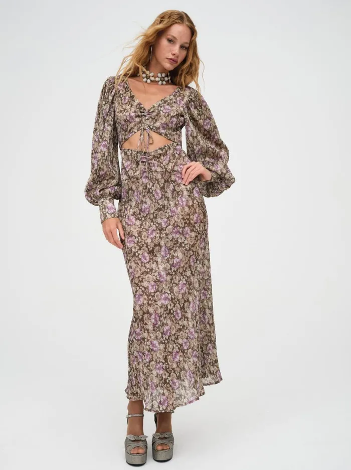 Women Wynne Maxi Dress Purple For Love and Lemons Dresses